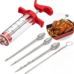 Load image into Gallery viewer, Complete 5-piece kit, large capacity 50ml stainless steel marinade injector
